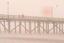 Pier in fog